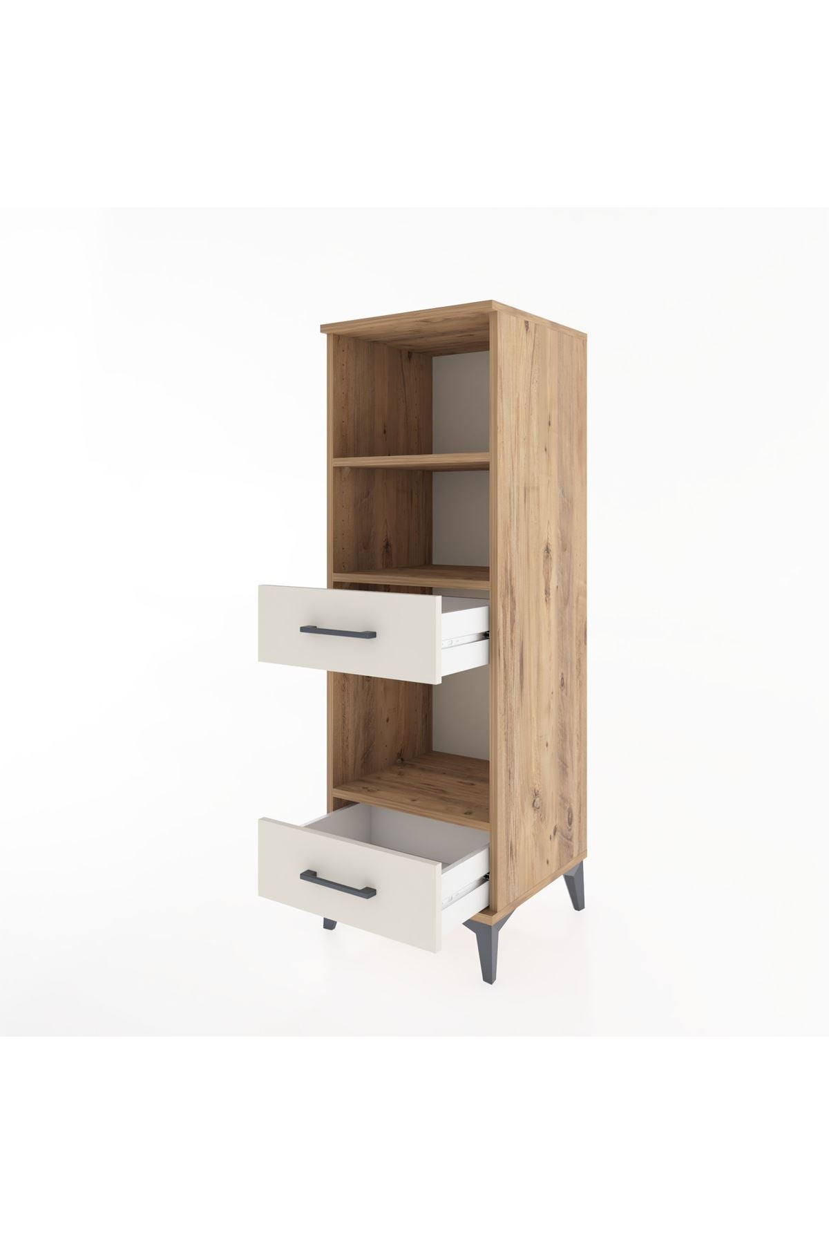 Hyperion Dolap 3 Raflı 2 Çekmeceli 44x44x134 Çam-Aytaşı