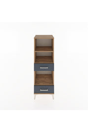 Hyperion Dolap 3 Raflı 2 Çekmeceli 44x44x134 Çam-Antrasit