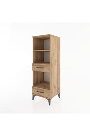 Hyperion Dolap 3 Raflı 2 Çekmeceli 44x44x134 Çam-Çam