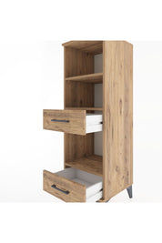 Hyperion Dolap 3 Raflı 2 Çekmeceli 44x44x134 Çam-Çam