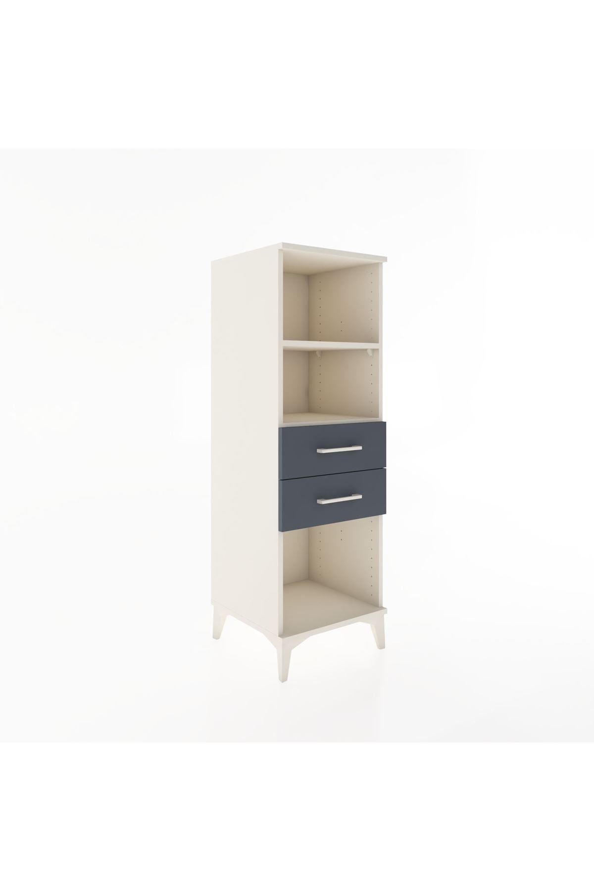 Hyperion Dolap 2 Raflı 2 Çekmeceli 44x44x134 Aytaşı-Antrasit