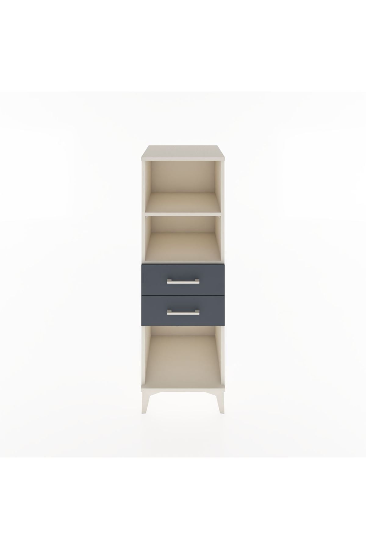 Hyperion Dolap 2 Raflı 2 Çekmeceli 44x44x134 Aytaşı-Antrasit