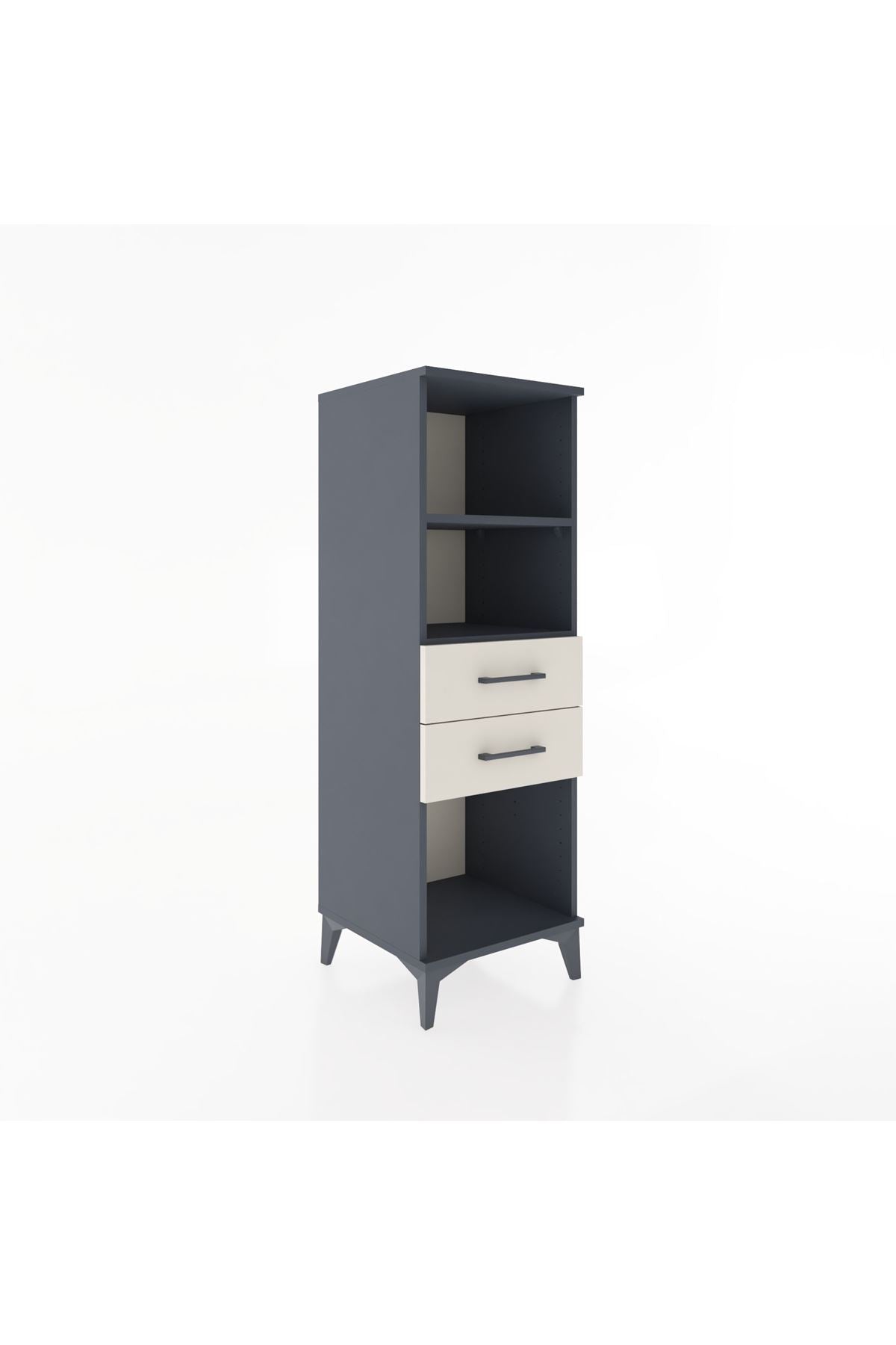 Hyperion Dolap 2 Raflı 2 Çekmeceli 44x44x134 Antrasit-Aytaşı