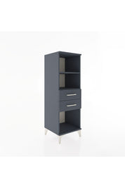 Hyperion Dolap 2 Raflı 2 Çekmeceli 44x44x134 Antrasit-Antrasit