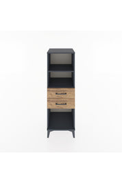 Hyperion Dolap 2 Raflı 2 Çekmeceli 44x44x134 Antrasit-Çam