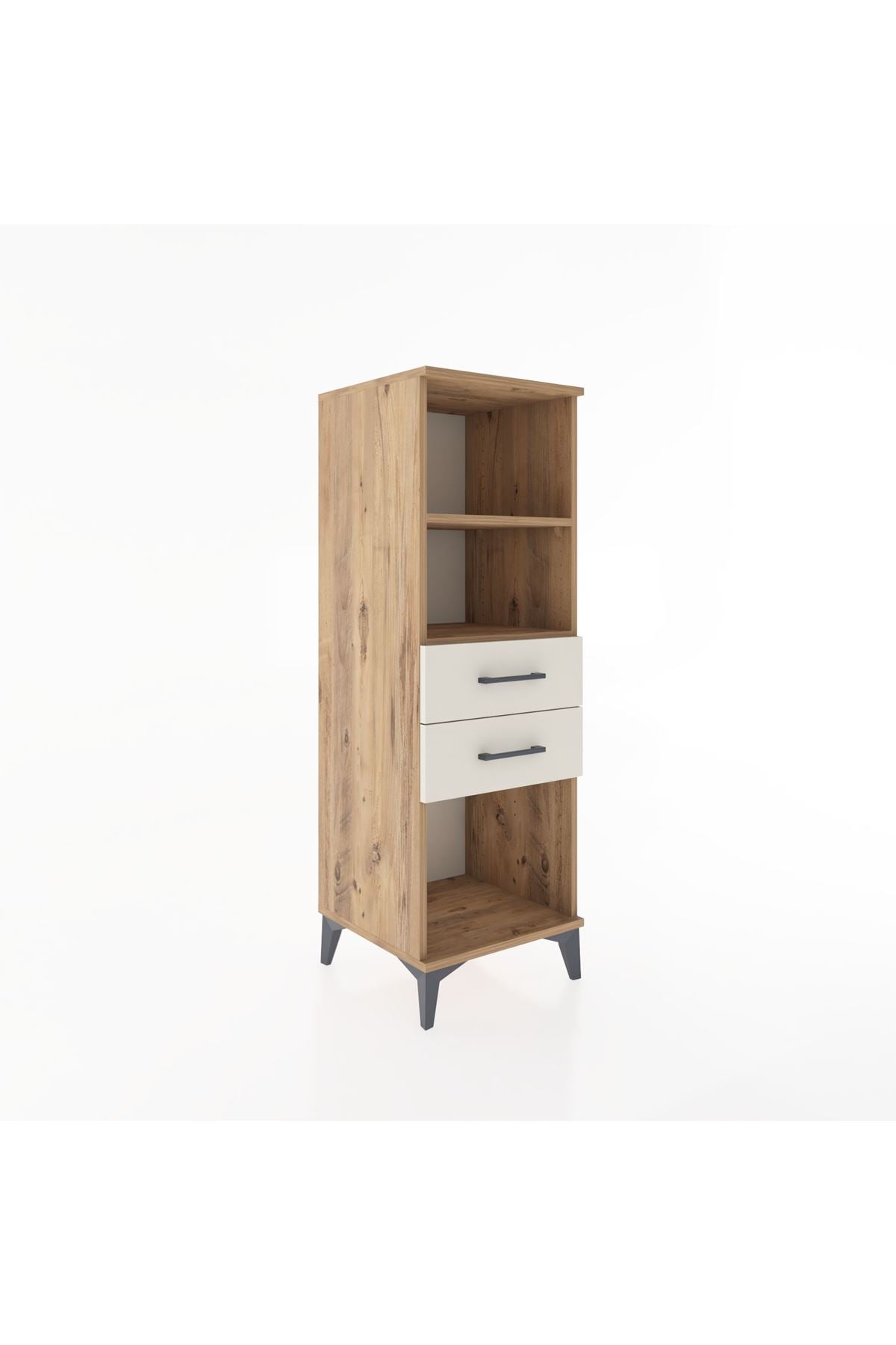 Hyperion Dolap 2 Raflı 2 Çekmeceli 44x44x134 Çam-Aytaşı