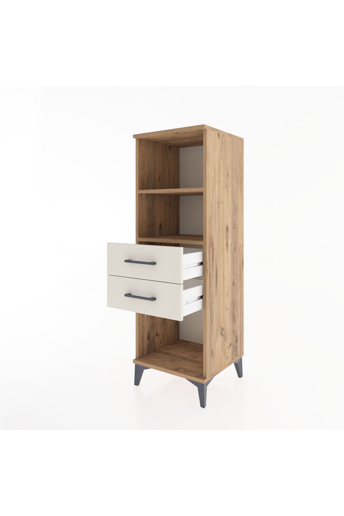 Hyperion Dolap 2 Raflı 2 Çekmeceli 44x44x134 Çam-Aytaşı