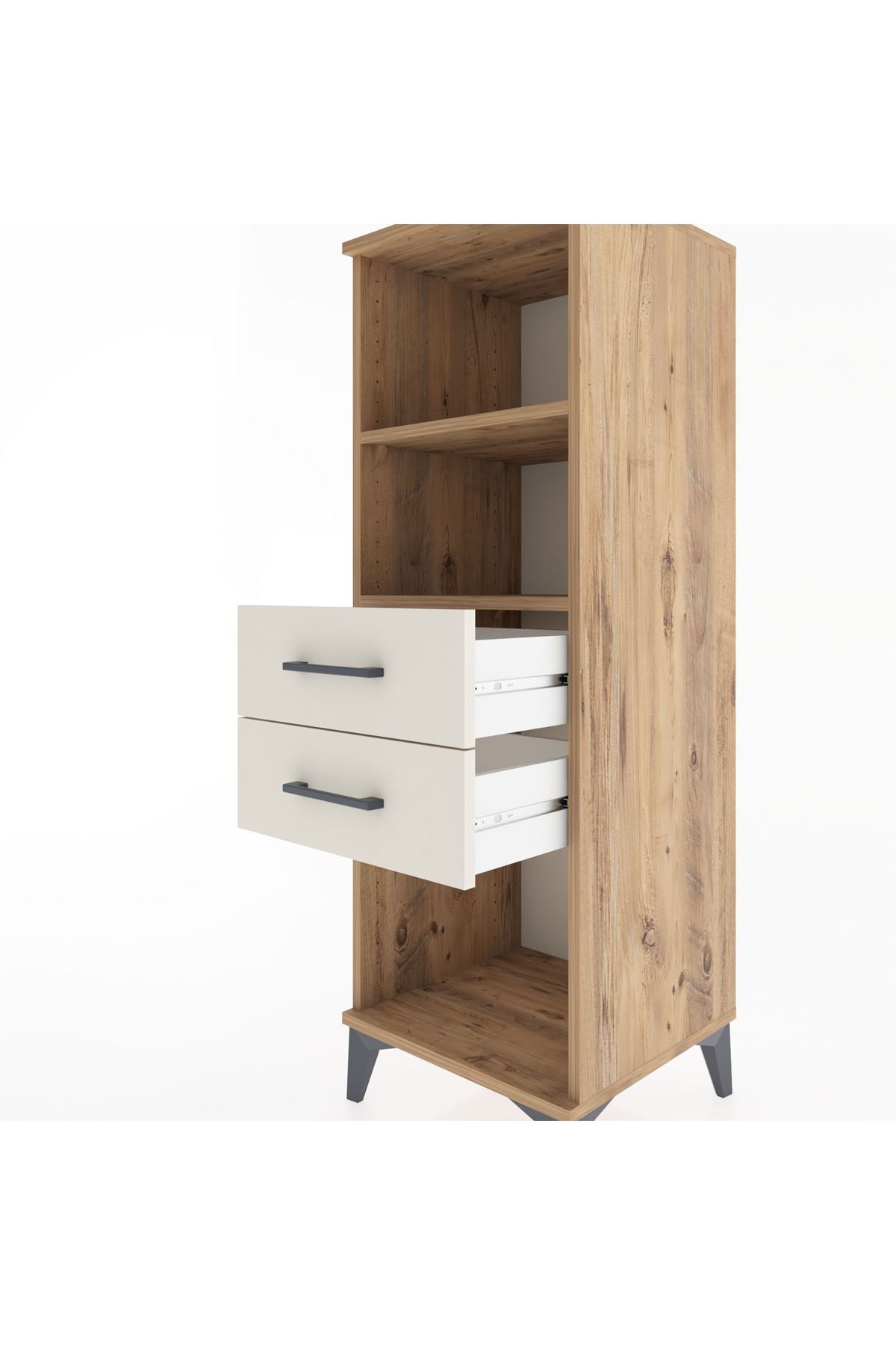 Hyperion Dolap 2 Raflı 2 Çekmeceli 44x44x134 Çam-Aytaşı