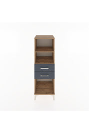 Hyperion Dolap 2 Raflı 2 Çekmeceli 44x44x134 Çam-Antrasit