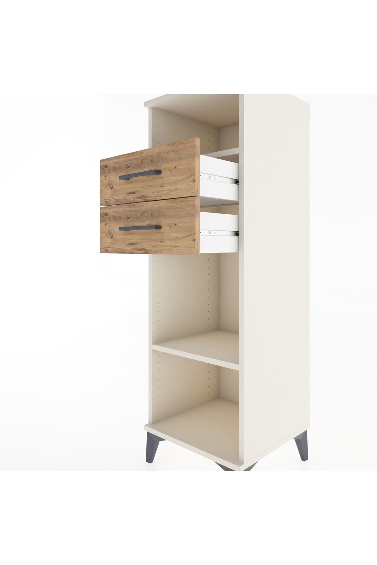 Hyperion Dolap 2 Raflı 2 Çekmeceli 44x44x134 Aytaşı-Çam