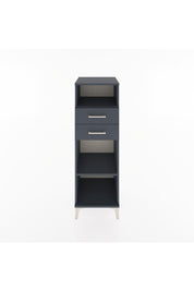 Hyperion Dolap 2 Raflı 2 Çekmeceli 44x44x134 Antrasit-Antrasit