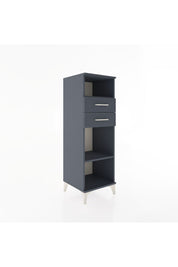 Hyperion Dolap 2 Raflı 2 Çekmeceli 44x44x134 Antrasit-Antrasit