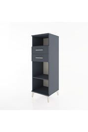 Hyperion Dolap 2 Raflı 2 Çekmeceli 44x44x134 Antrasit-Antrasit