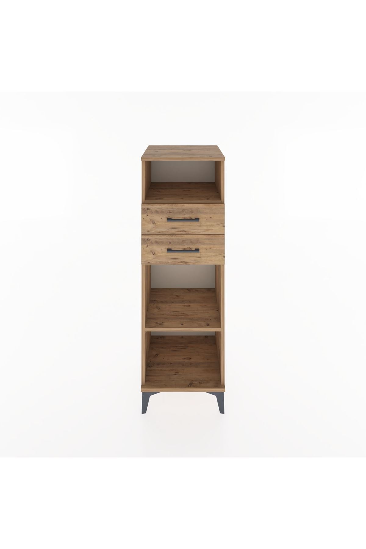 Hyperion Dolap 2 Raflı 2 Çekmeceli 44x44x134 Çam-Çam