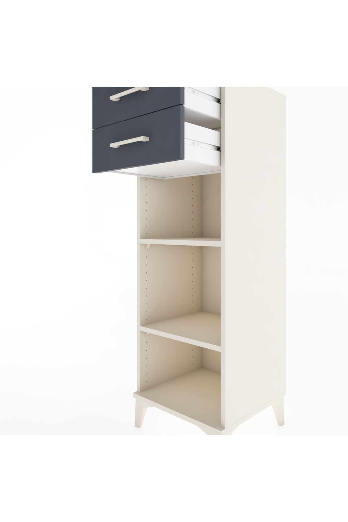 Hyperion Dolap 2 Raflı 2 Çekmeceli 44x44x134 Aytaşı-Antrasit