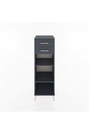 Hyperion Dolap 2 Raflı 2 Çekmeceli 44x44x134 Antrasit-Antrasit