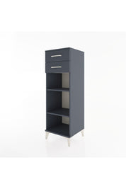 Hyperion Dolap 2 Raflı 2 Çekmeceli 44x44x134 Antrasit-Antrasit