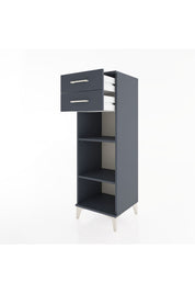 Hyperion Dolap 2 Raflı 2 Çekmeceli 44x44x134 Antrasit-Antrasit