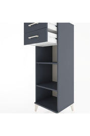 Hyperion Dolap 2 Raflı 2 Çekmeceli 44x44x134 Antrasit-Antrasit