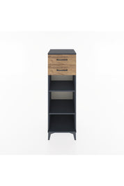 Hyperion Dolap 2 Raflı 2 Çekmeceli 44x44x134 Antrasit-Çam
