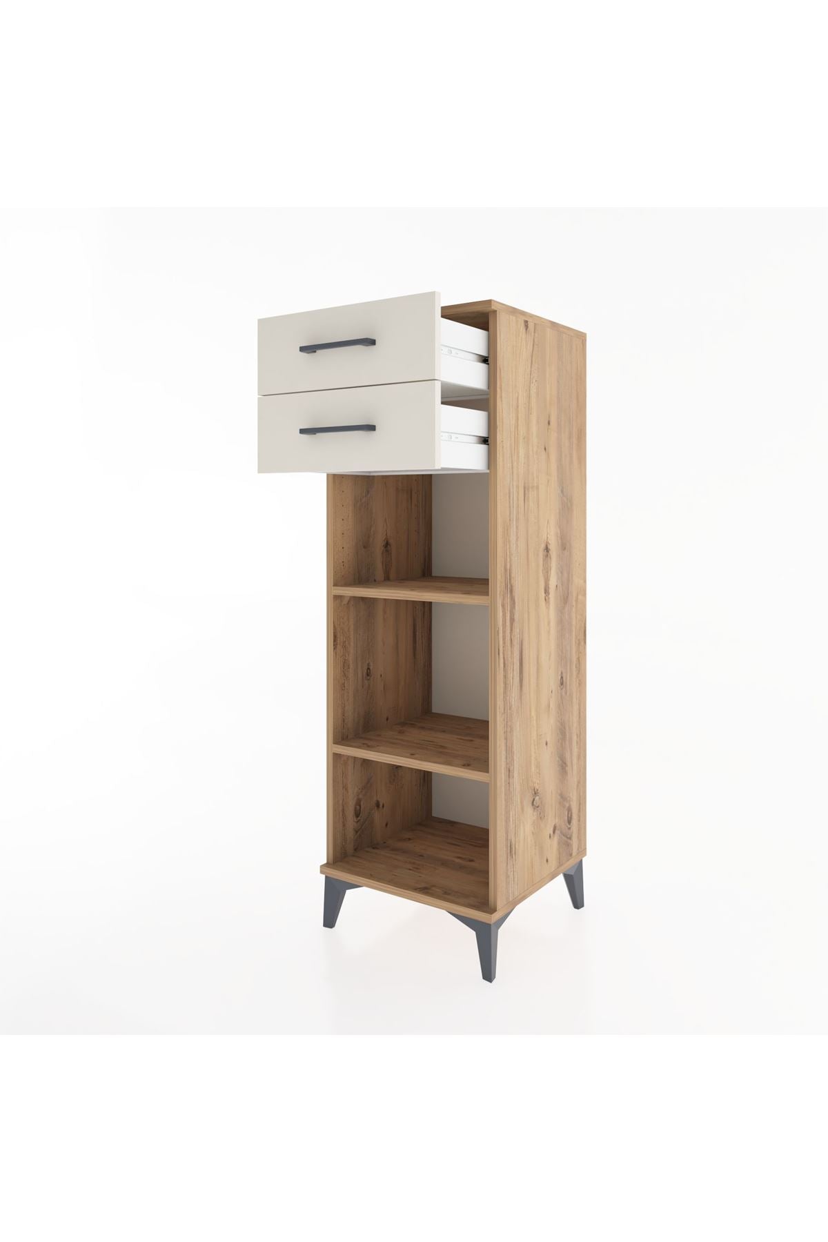 Hyperion Dolap 2 Raflı 2 Çekmeceli 44x44x134 Çam-Aytaşı