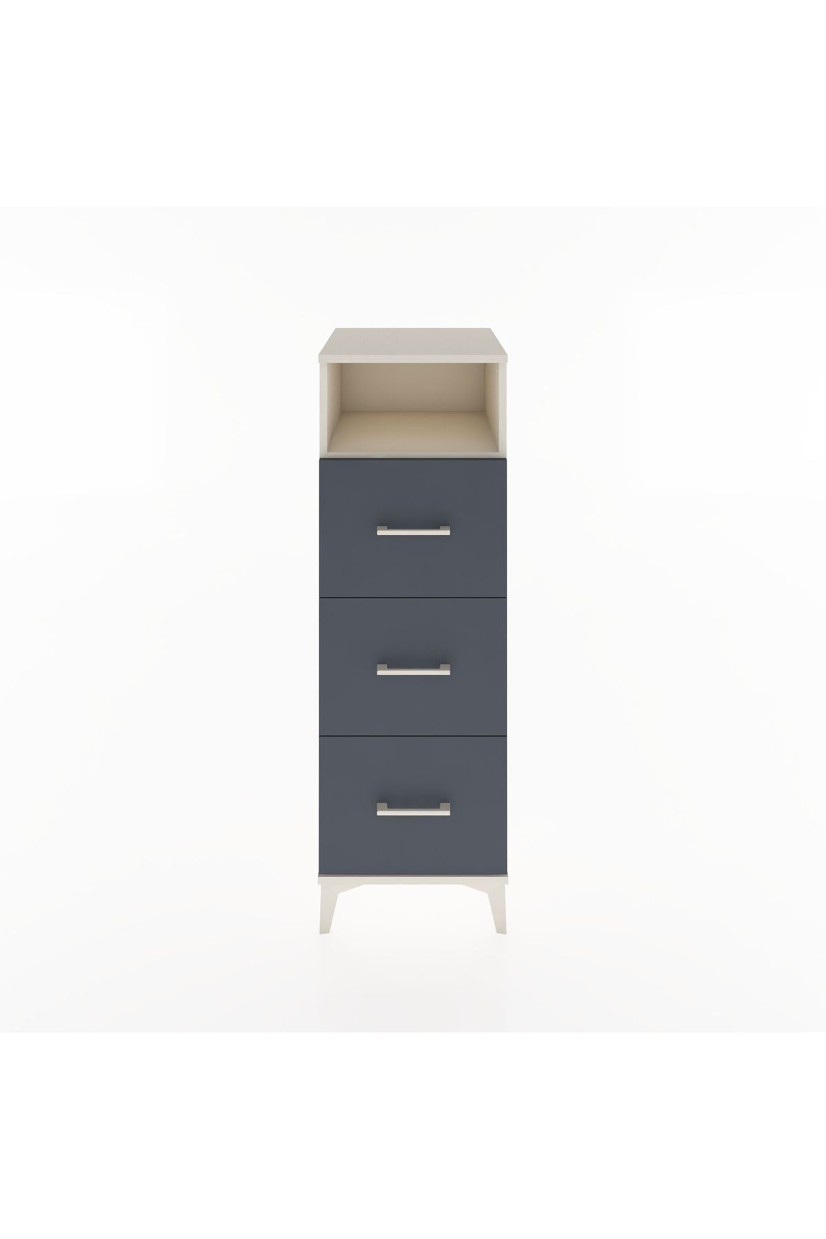 Hyperion Dolap Tek Raflı 3 Çekmeceli 44x44x134 Aytaşı-Antrasit