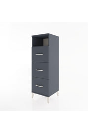 Hyperion Dolap Tek Raflı 3 Çekmeceli 44x44x134 Antrasit-Antrasit