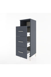 Hyperion Dolap Tek Raflı 3 Çekmeceli 44x44x134 Antrasit-Antrasit