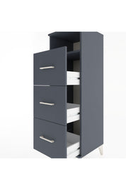 Hyperion Dolap Tek Raflı 3 Çekmeceli 44x44x134 Antrasit-Antrasit