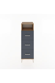 Hyperion Dolap Tek Raflı 3 Çekmeceli 44x44x134 Çam-Antrasit