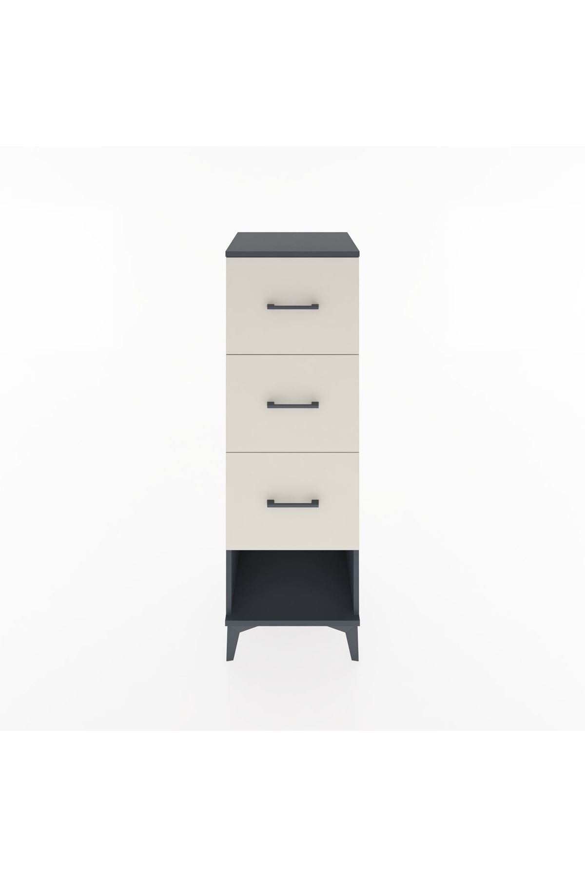 Hyperion Dolap 3 Çekmeceli 44x44x134 Antrasit-Aytaşı