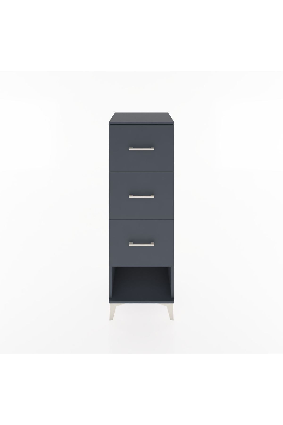 Hyperion Dolap 3 Çekmeceli 44x44x134 Antrasit-Antrasit