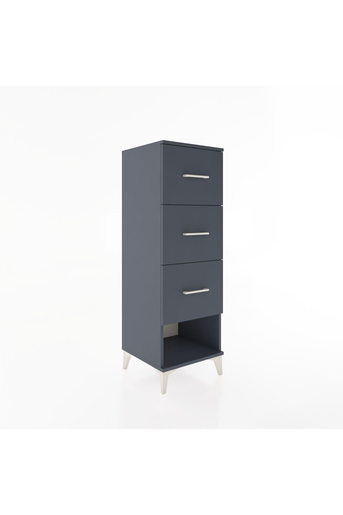Hyperion Dolap 3 Çekmeceli 44x44x134 Antrasit-Antrasit
