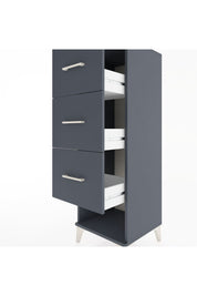 Hyperion Dolap 3 Çekmeceli 44x44x134 Antrasit-Antrasit