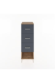 Hyperion Dolap 3 Çekmeceli 44x44x134 Çam-Antrasit