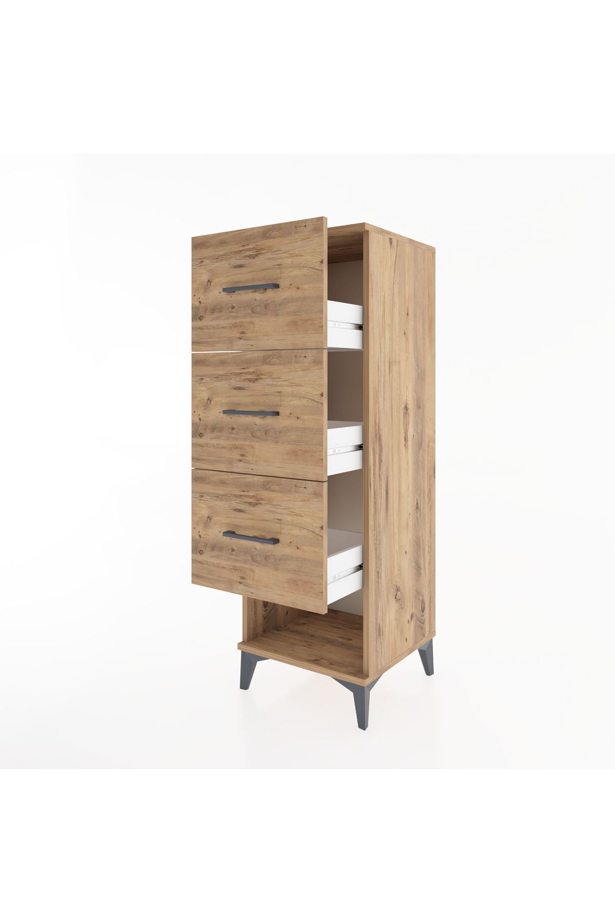Hyperion Dolap 3 Çekmeceli 44x44x134 Çam-Çam