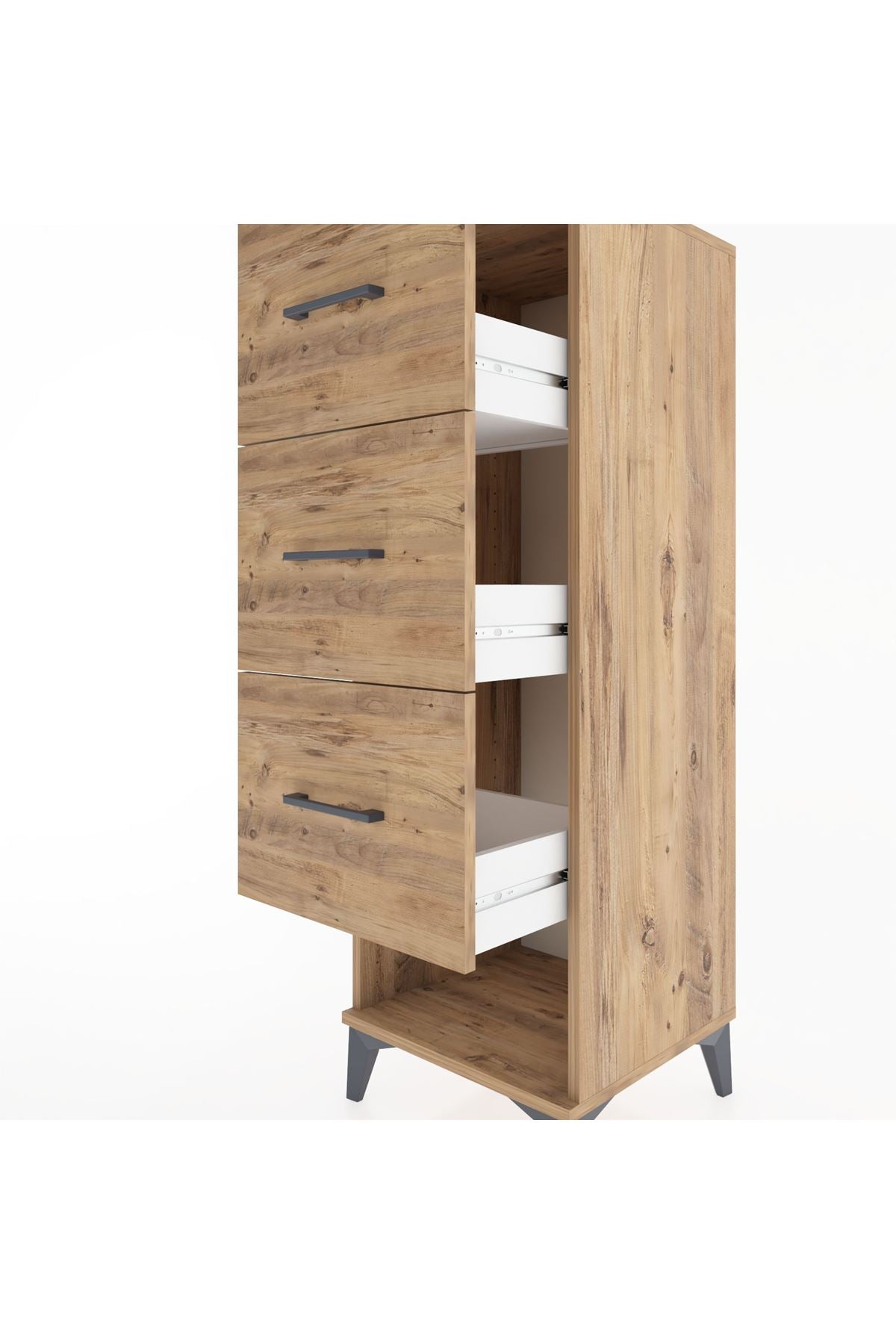 Hyperion Dolap 3 Çekmeceli 44x44x134 Çam-Çam