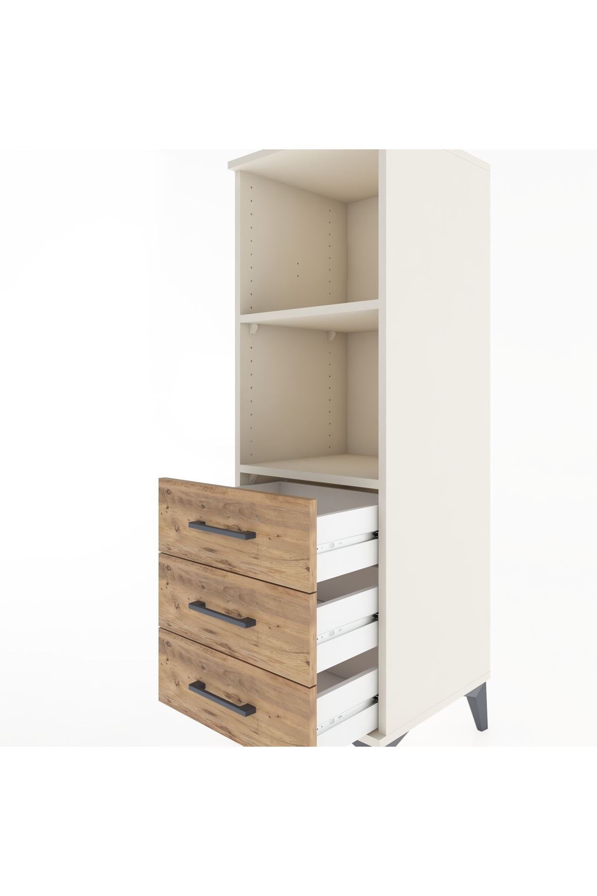 Hyperion Dolap 2 Raflı 3 Çekmeceli 44x44x134 Aytaşı-Çam