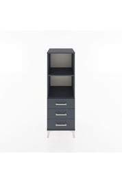 Hyperion Dolap 2 Raflı 3 Çekmeceli 44x44x134 Antrasit-Antrasit