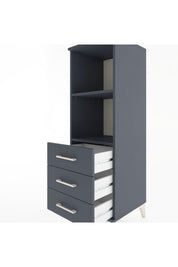 Hyperion Dolap 2 Raflı 3 Çekmeceli 44x44x134 Antrasit-Antrasit