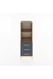 Hyperion Dolap 2 Raflı 3 Çekmeceli 44x44x134 Çam-Antrasit