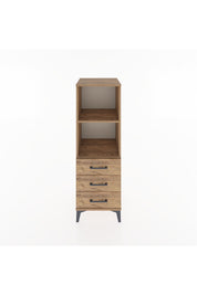 Hyperion Dolap 2 Raflı 3 Çekmeceli 44x44x134 Çam-Çam