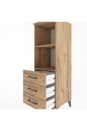 Hyperion Dolap 2 Raflı 3 Çekmeceli 44x44x134 Çam-Çam