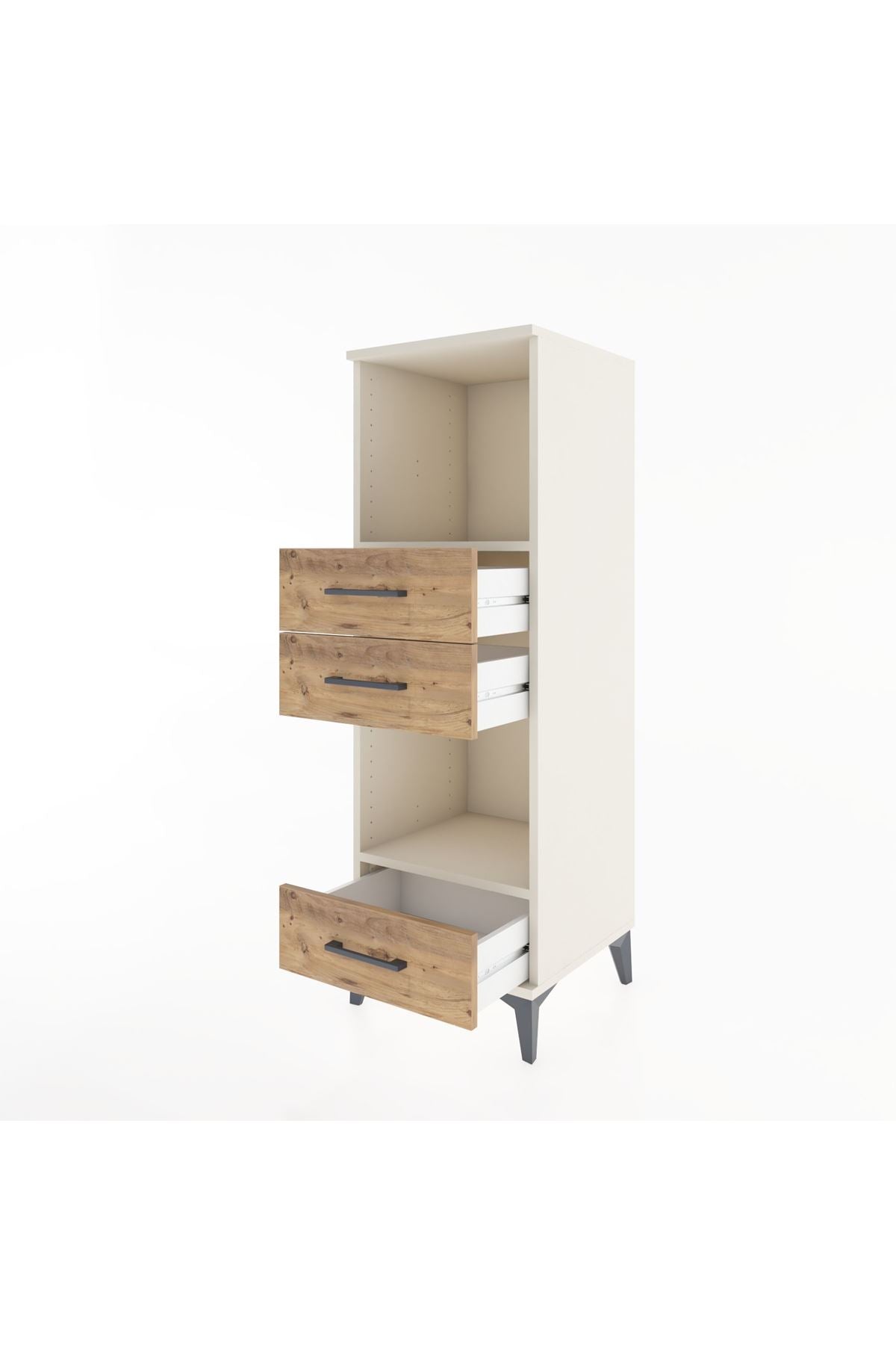 Hyperion Dolap 2 Raflı 3 Çekmeceli 44x44x134 Aytaşı-Çam