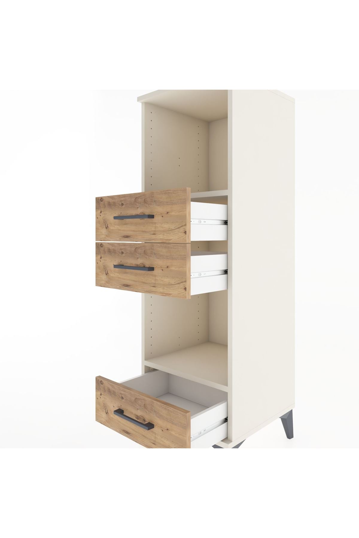 Hyperion Dolap 2 Raflı 3 Çekmeceli 44x44x134 Aytaşı-Çam