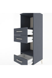 Hyperion Dolap 2 Raflı 3 Çekmeceli 44x44x134 Antrasit-Antrasit