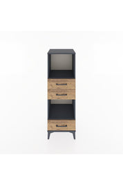 Hyperion Dolap 2 Raflı 3 Çekmeceli 44x44x134 Antrasit-Çam
