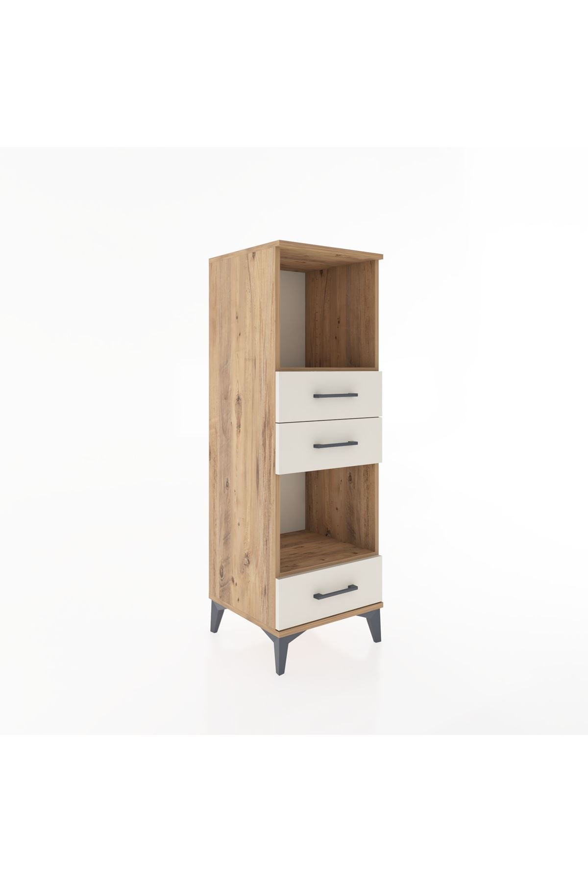 Hyperion Dolap 2 Raflı 3 Çekmeceli 44x44x134 Çam-Aytaşı