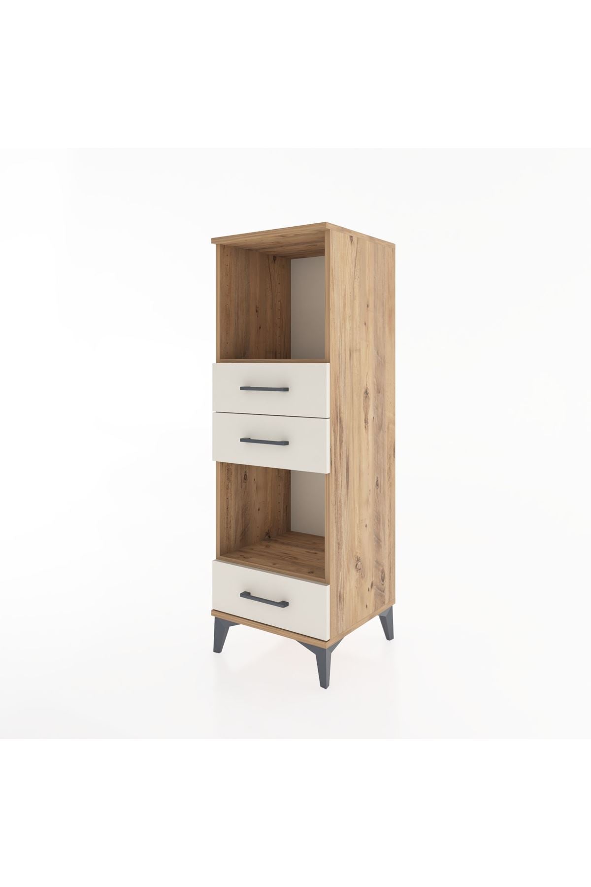 Hyperion Dolap 2 Raflı 3 Çekmeceli 44x44x134 Çam-Aytaşı