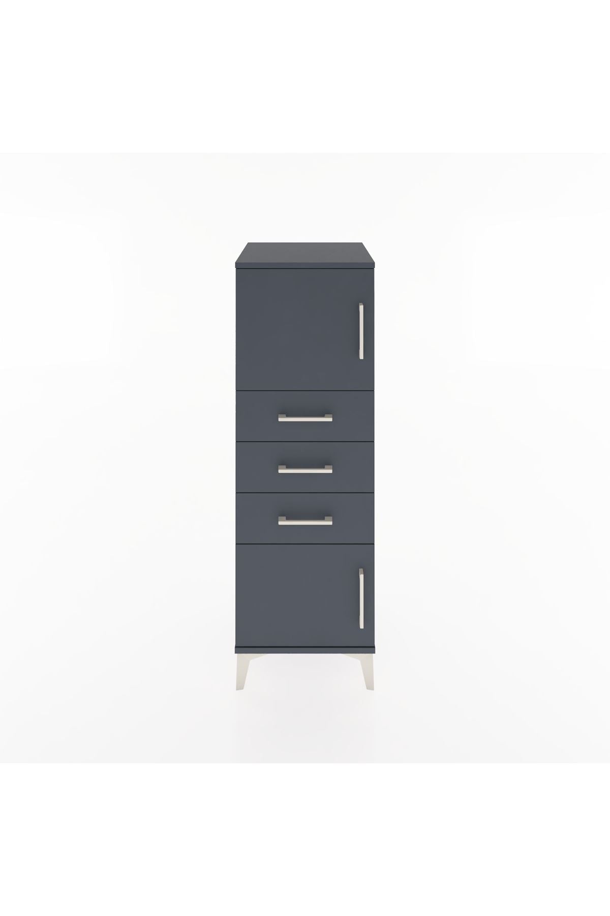 Hyperion Dolap Tek Raflı 3 Çekmeceli 2 Kapaklı 44x44x134 - S49M052V5B